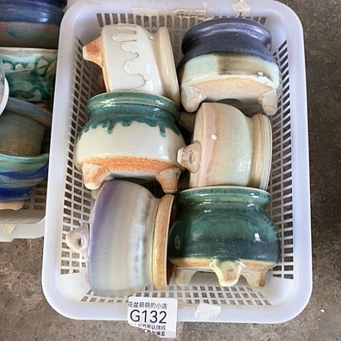 紫砂花盆132微瑕品口径7到手8左右