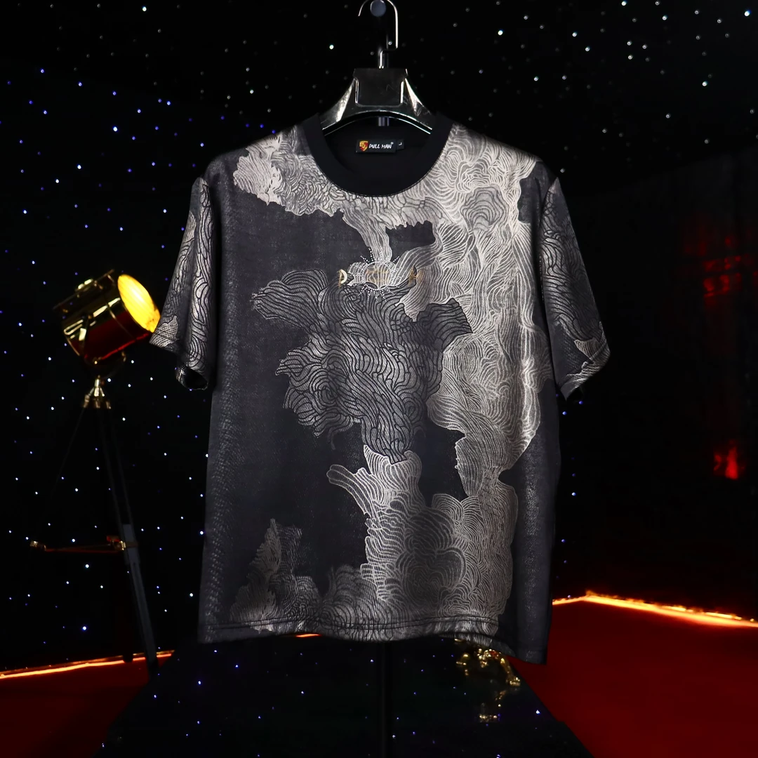 【设计】浮沉浪潮 梦回之时 高奢男士短袖圆领T恤