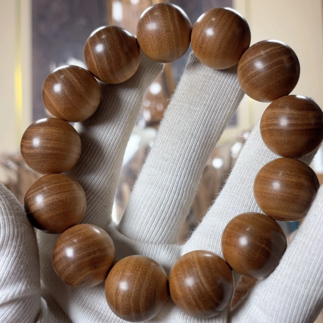 檀香木手串/手链小*点老山檀香老料横纹1.8瑕疵