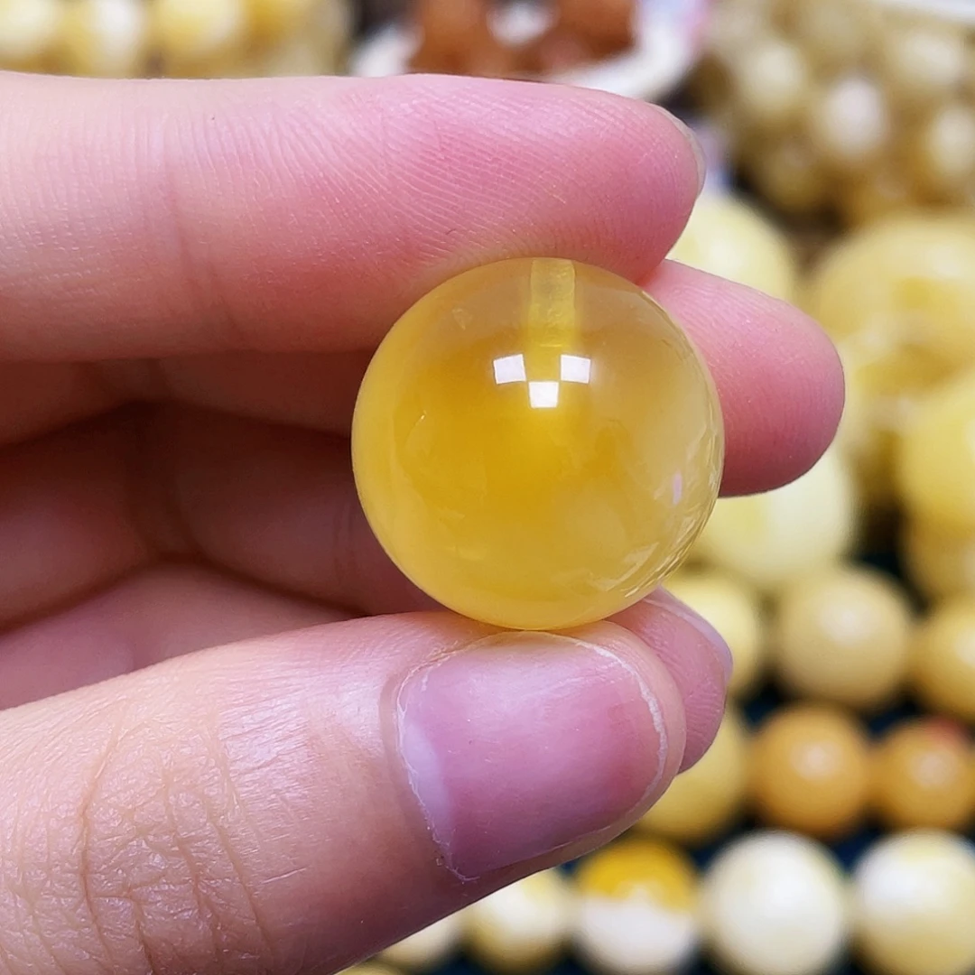 裸石琥珀未镶嵌18.8mm.瑕
