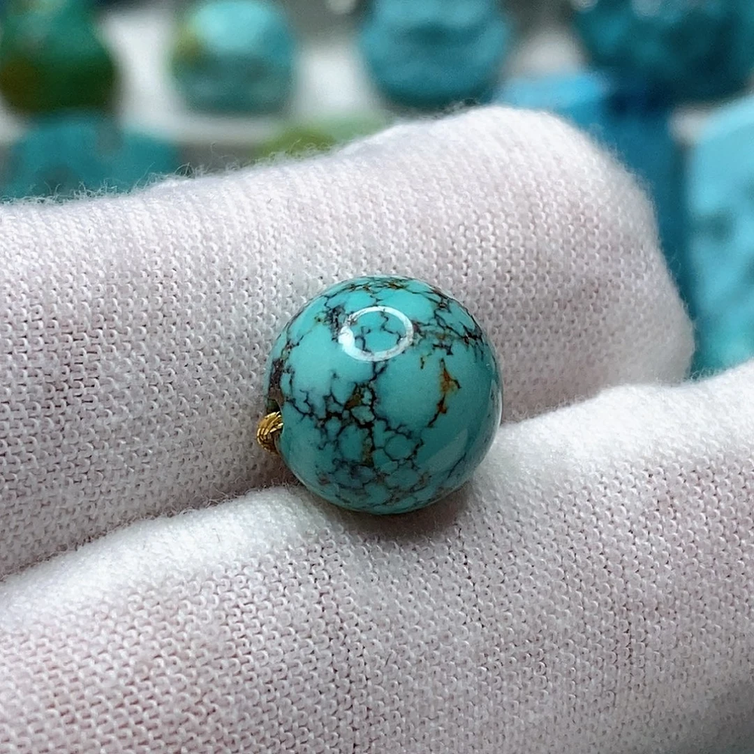 绿松石未镶嵌天然原矿 地大质检11.3mm