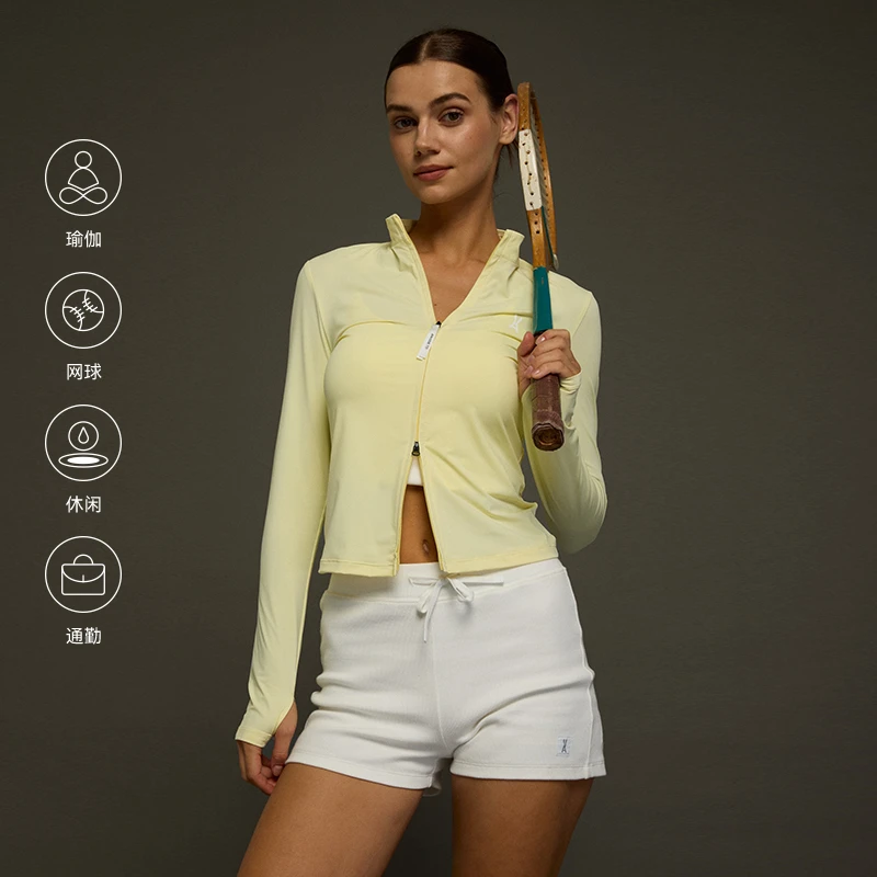 【美式辣妹风】立领冰风修身防晒衣｜双拉链设计｜S 型辣妹腰｜凉感