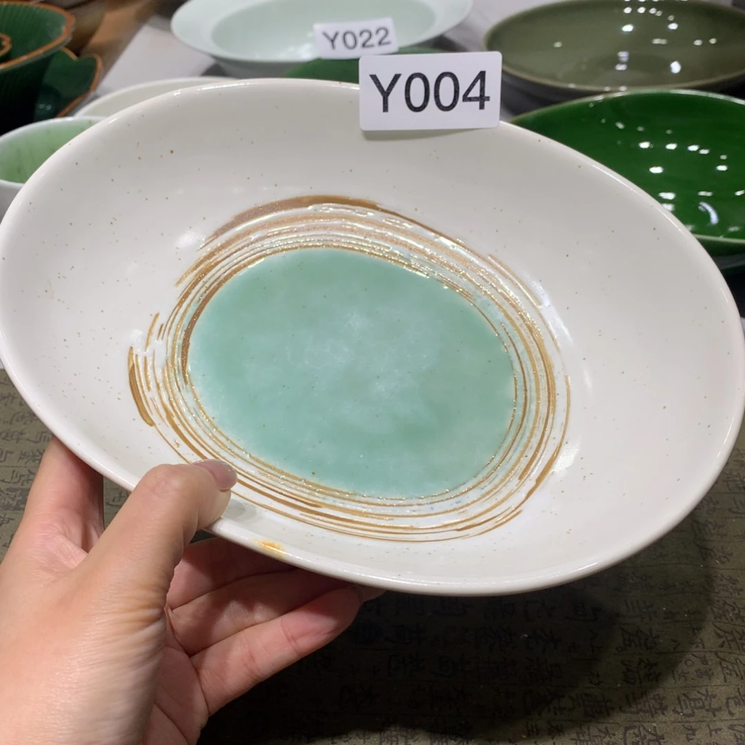 陶景德镇粗陶复古盘碗微瑕