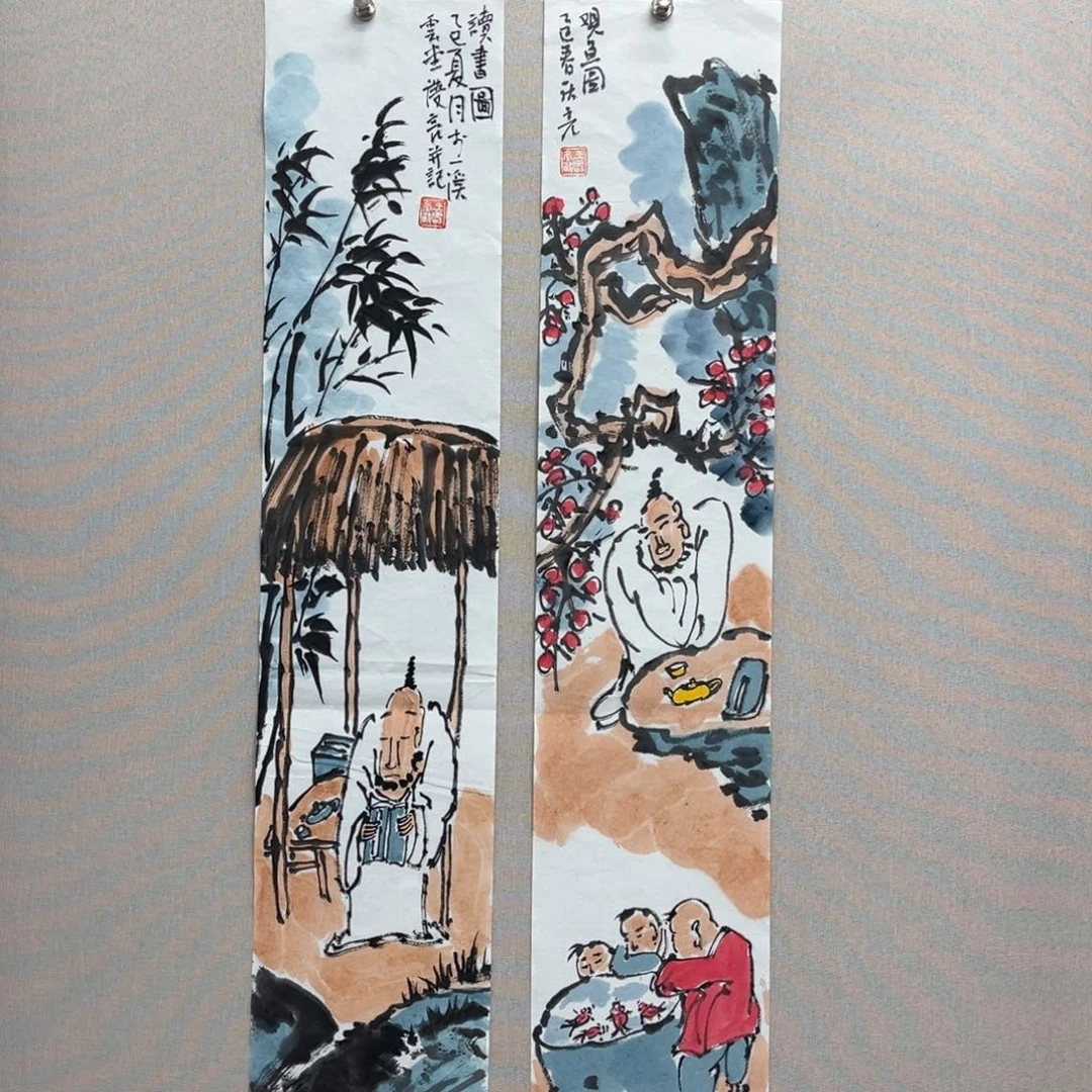 国画艺术家真人手绘