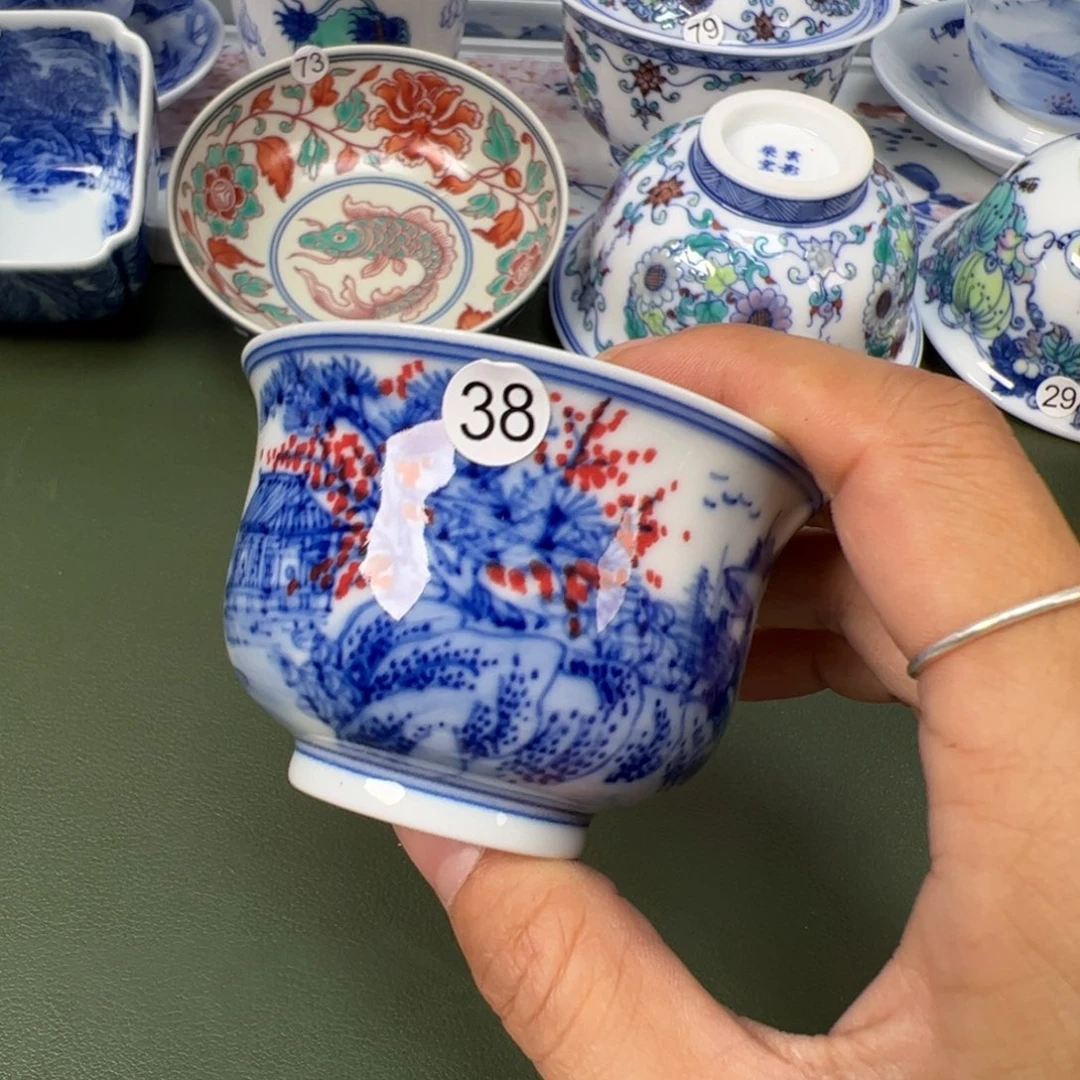 陶瓷景德镇纯手工纯手绘茶具木木38