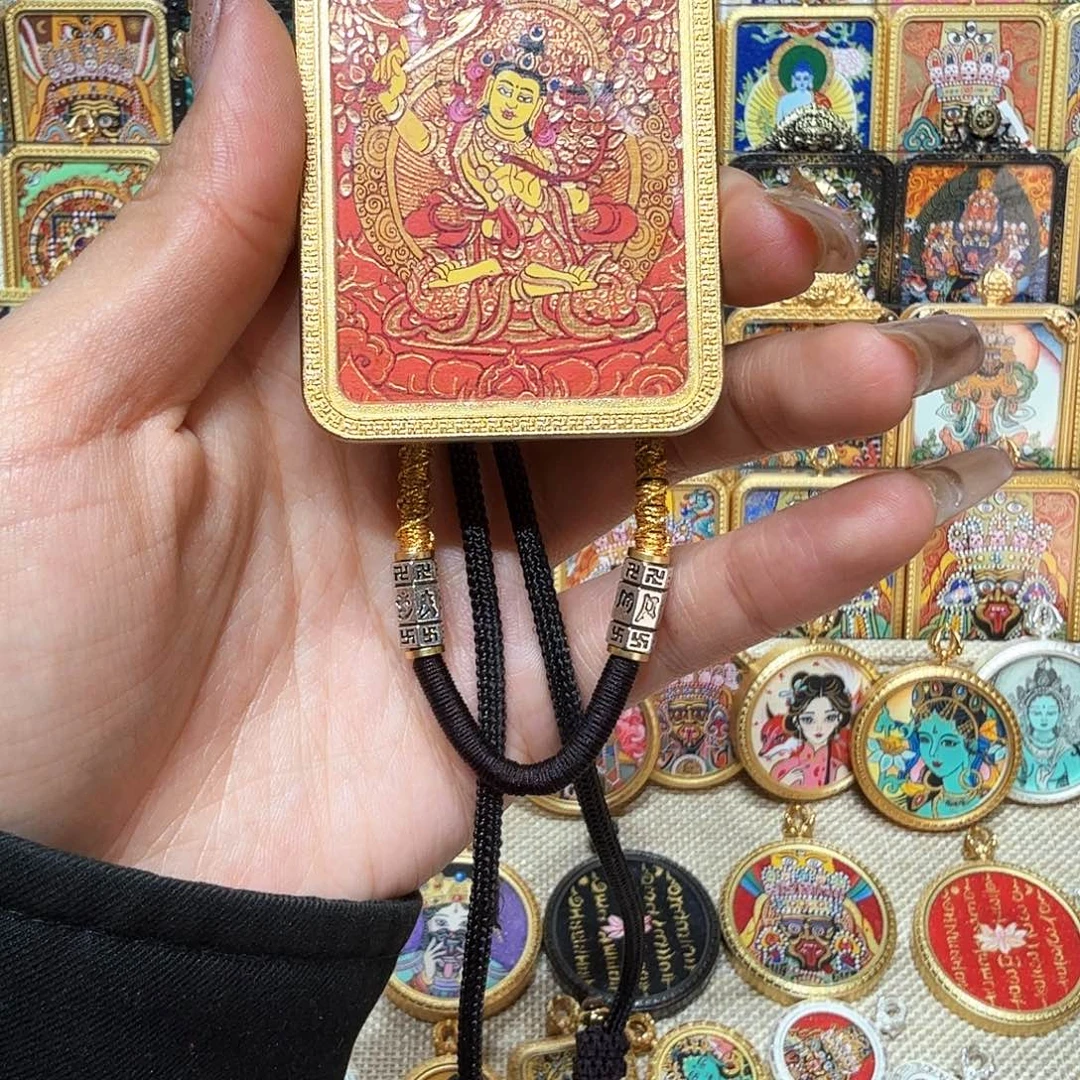 吊坠喜缘纯手绘唐卡非遗文化