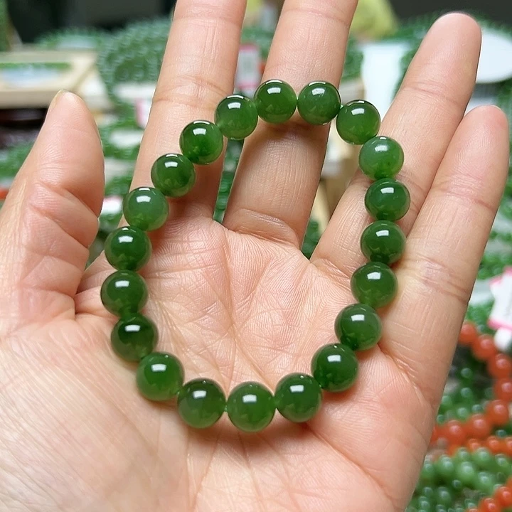 和田玉（碧玉）手链未镶嵌