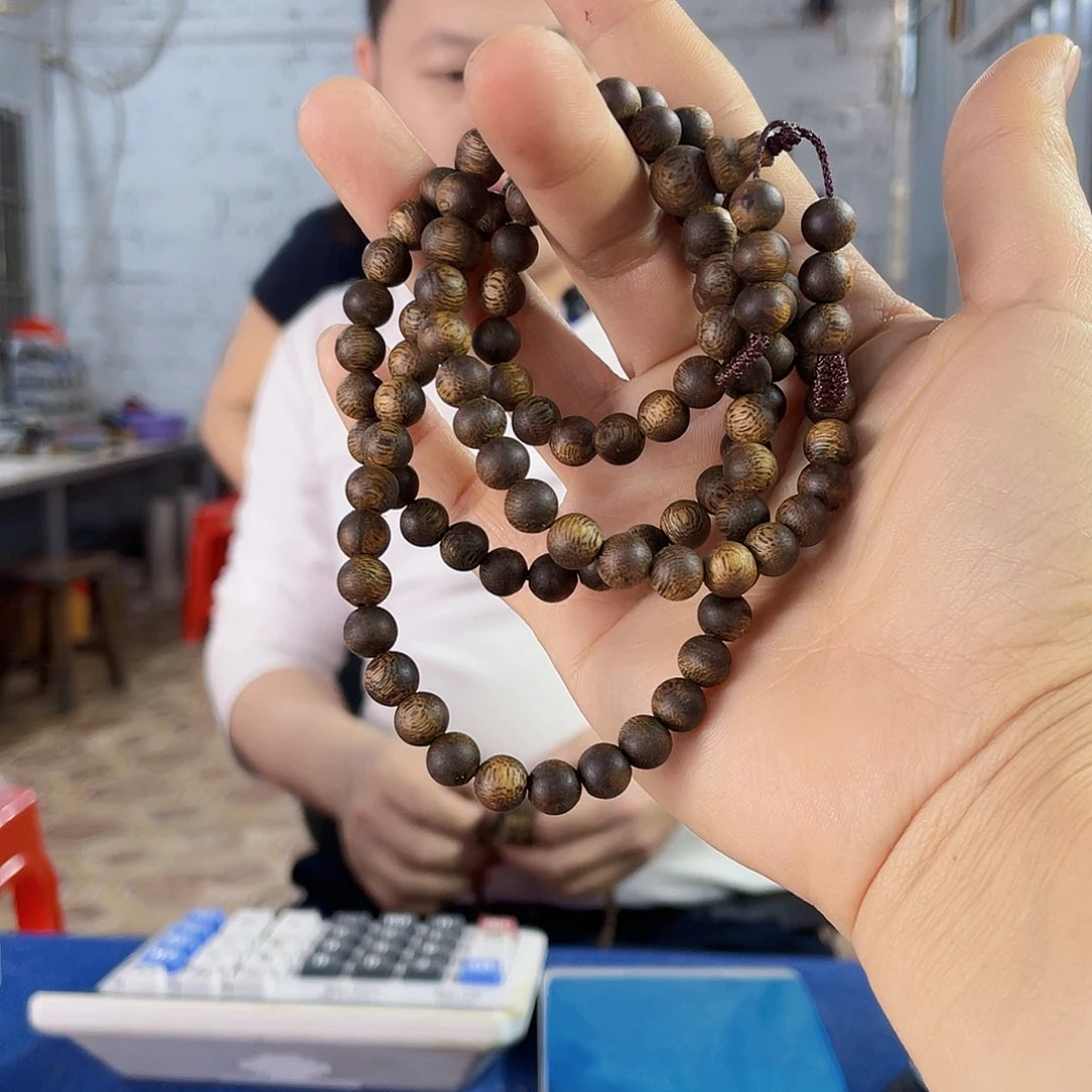 沉香手串棋楠张勺子圆珠长串0.7/20克多样性发一