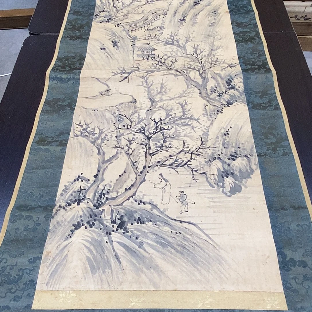 竖款装饰画山水画