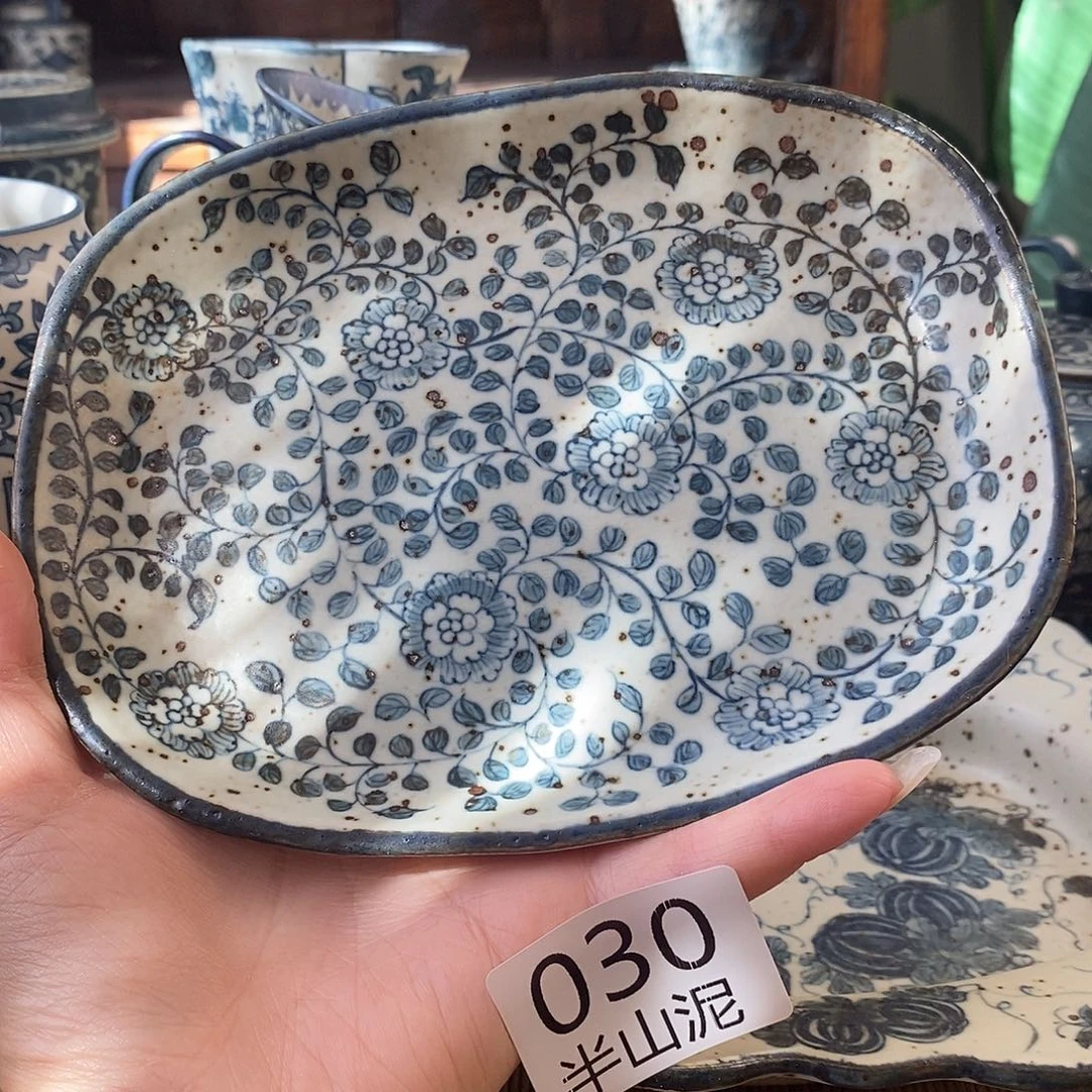 手工手绘青花高温陶瓷