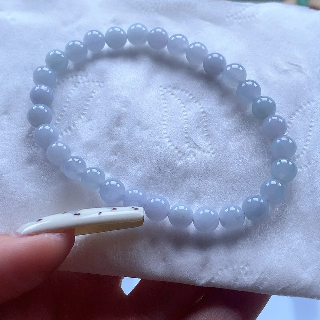 翡翠未镶嵌手链圆珠6.0
