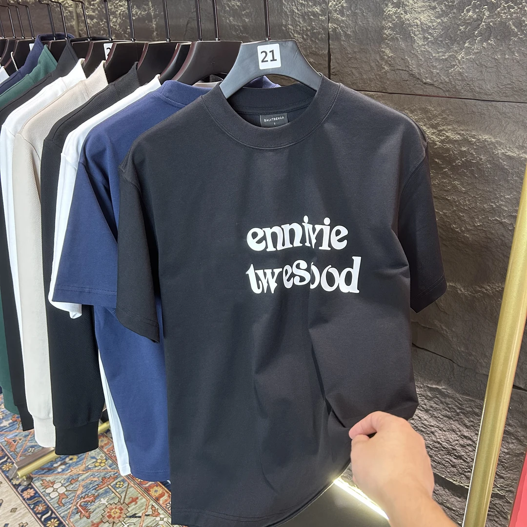 2025新款希泰后印花纯棉短袖T恤潮流时尚半袖圆领男女同款