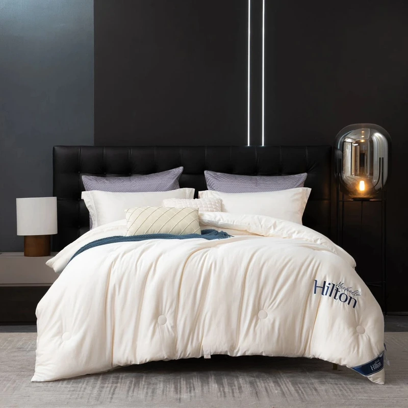 希尔顿五星级酒店新疆长绒棉100支高奢秋冬被加厚大豆被