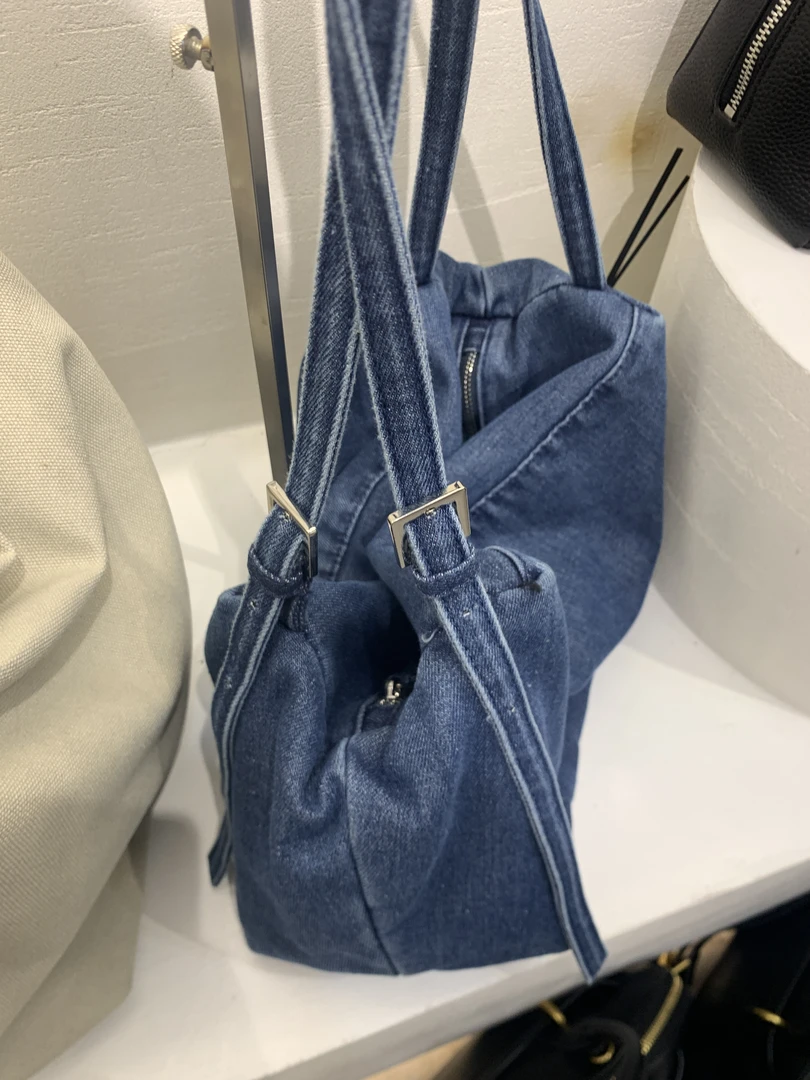 YG #  9168#新 复古美式设计感通勤牛仔包