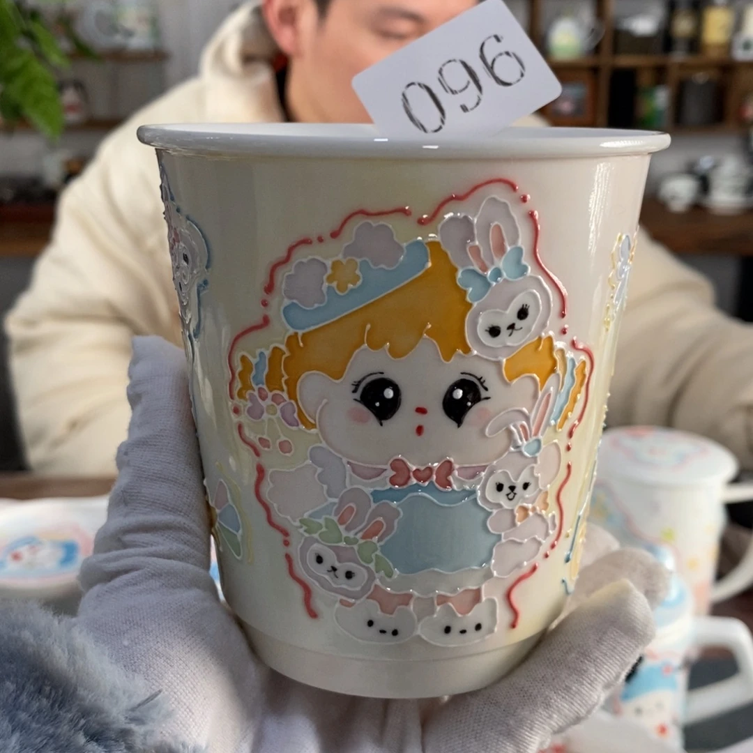 瓷片景德镇釉下彩手绘