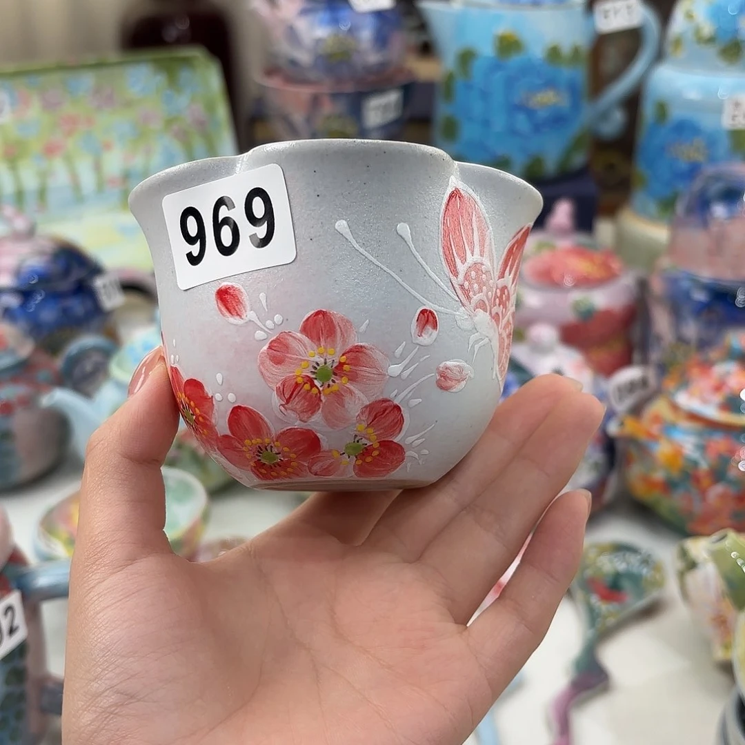 景德镇手绘高温釉下彩陶瓷茶具