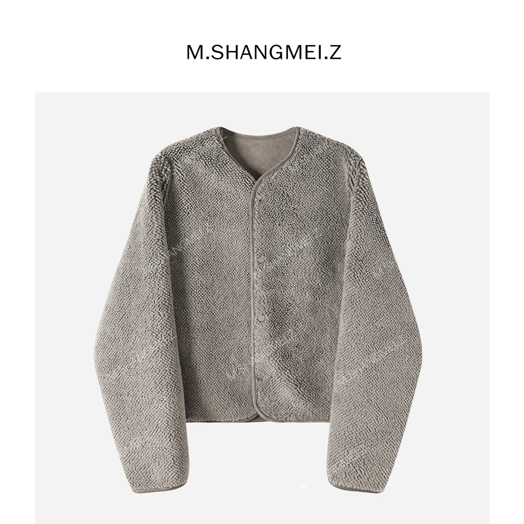 M.SHANGMEI.Z/沐熙【如梦】美大哥复古简约保暖毛呢外套X1175105