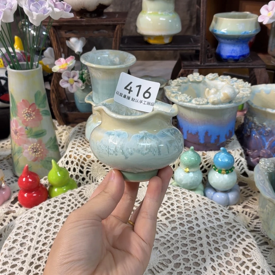 景德镇手工陶瓷花盆