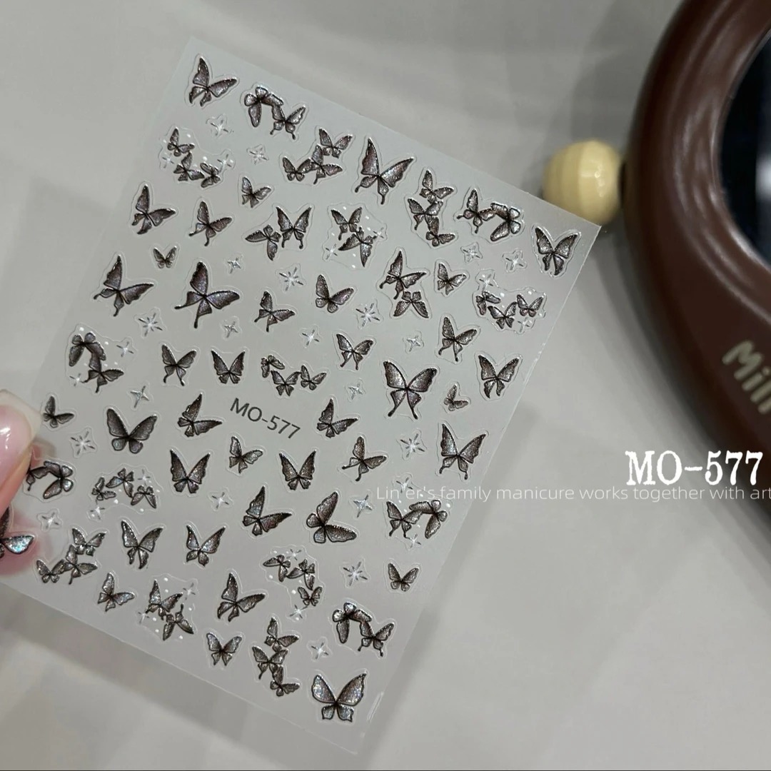 MO577黑蝴蝶贴纸(满28元包邮,偏远除外)美甲贴纸