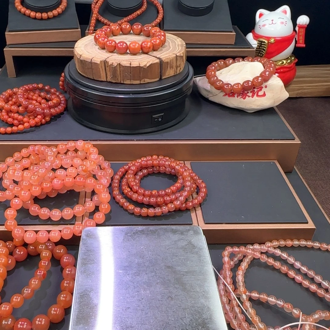 南红玛瑙未镶嵌手链