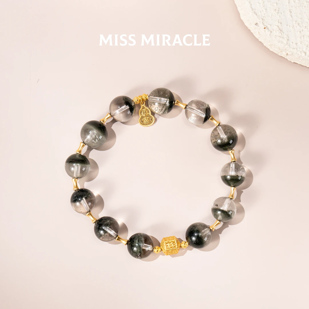 MM · 聚富 · 聚宝盆绿幽灵&18k金手链·10mm（多样性）