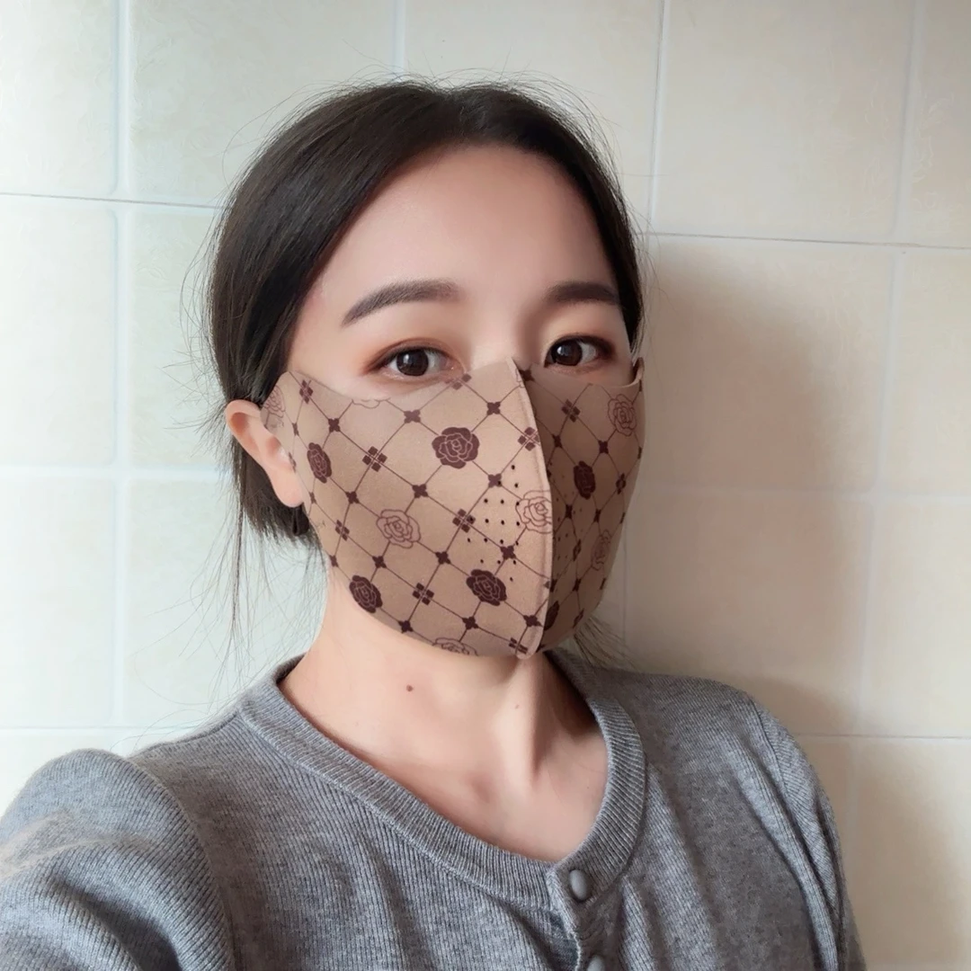 时尚潮流秋冬新款保暖口罩高颜值防风防寒骑行3D立体防晒面罩透气