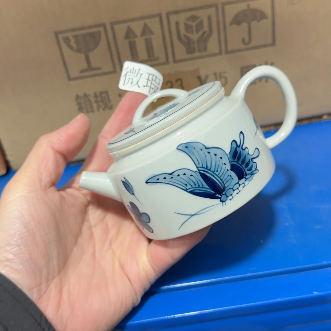 釉下手绘茶具微瑕