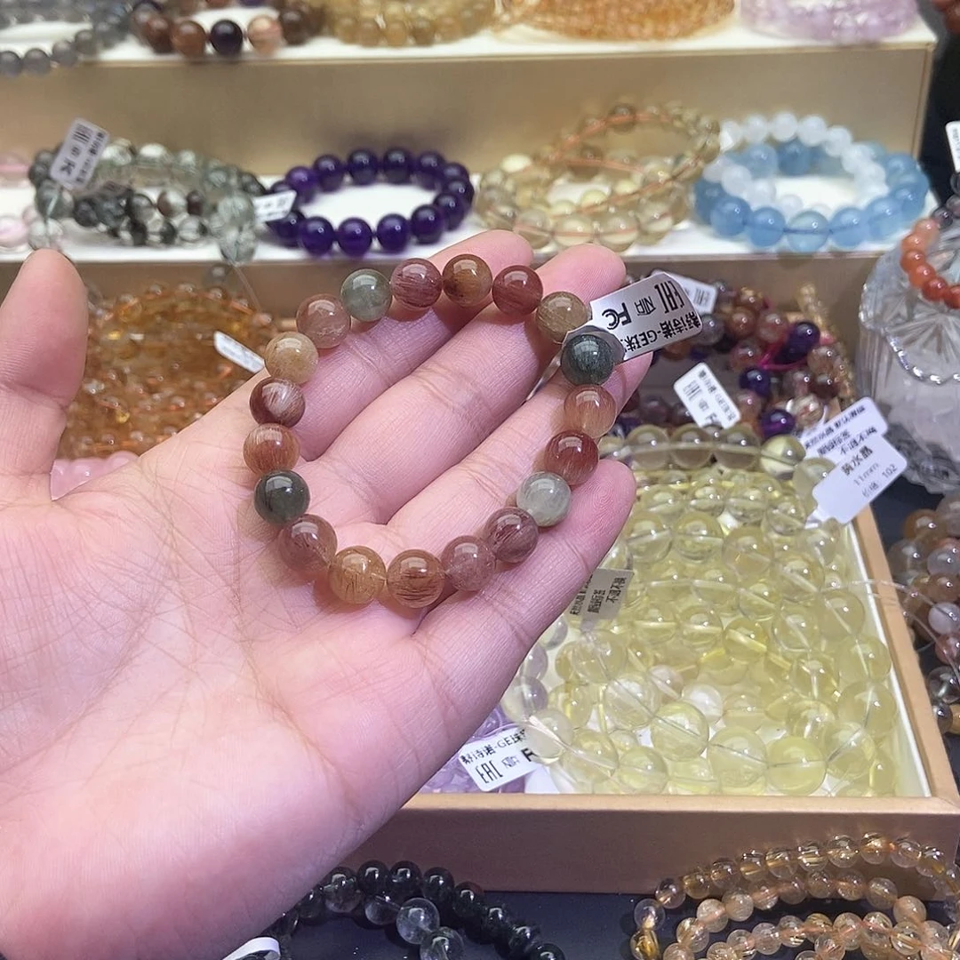 水晶手链未镶嵌彩兔毛10