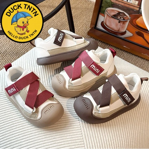 品牌小黄鸭儿童运动鞋板鞋宝宝鞋2025春秋时尚新款休闲软底男童女