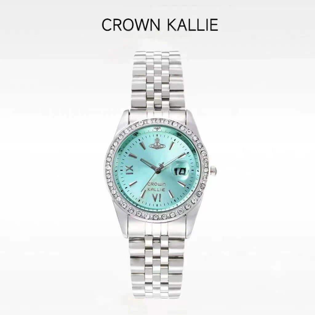 【Crown Kallie】西太联名女士土星元素碎冰蓝周年限定腕表ck8117