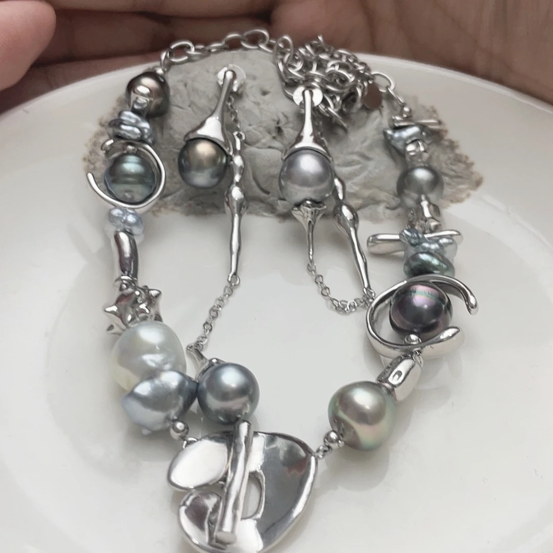 F***D海水珍珠银S925镶嵌颈饰