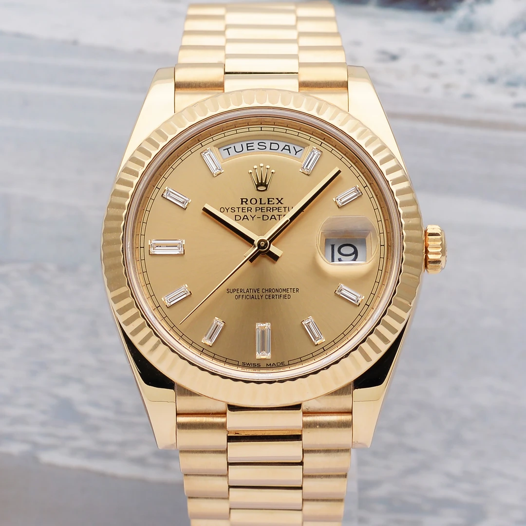 99新 Rolex/劳力士 爱换全套/星期日历型228238/40mm/机械男表