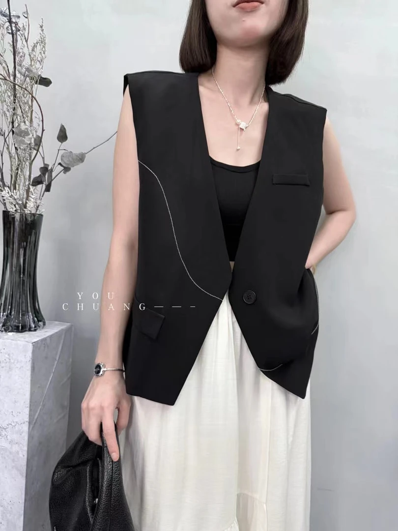 米多多 YC#2415#时尚气质百搭马甲