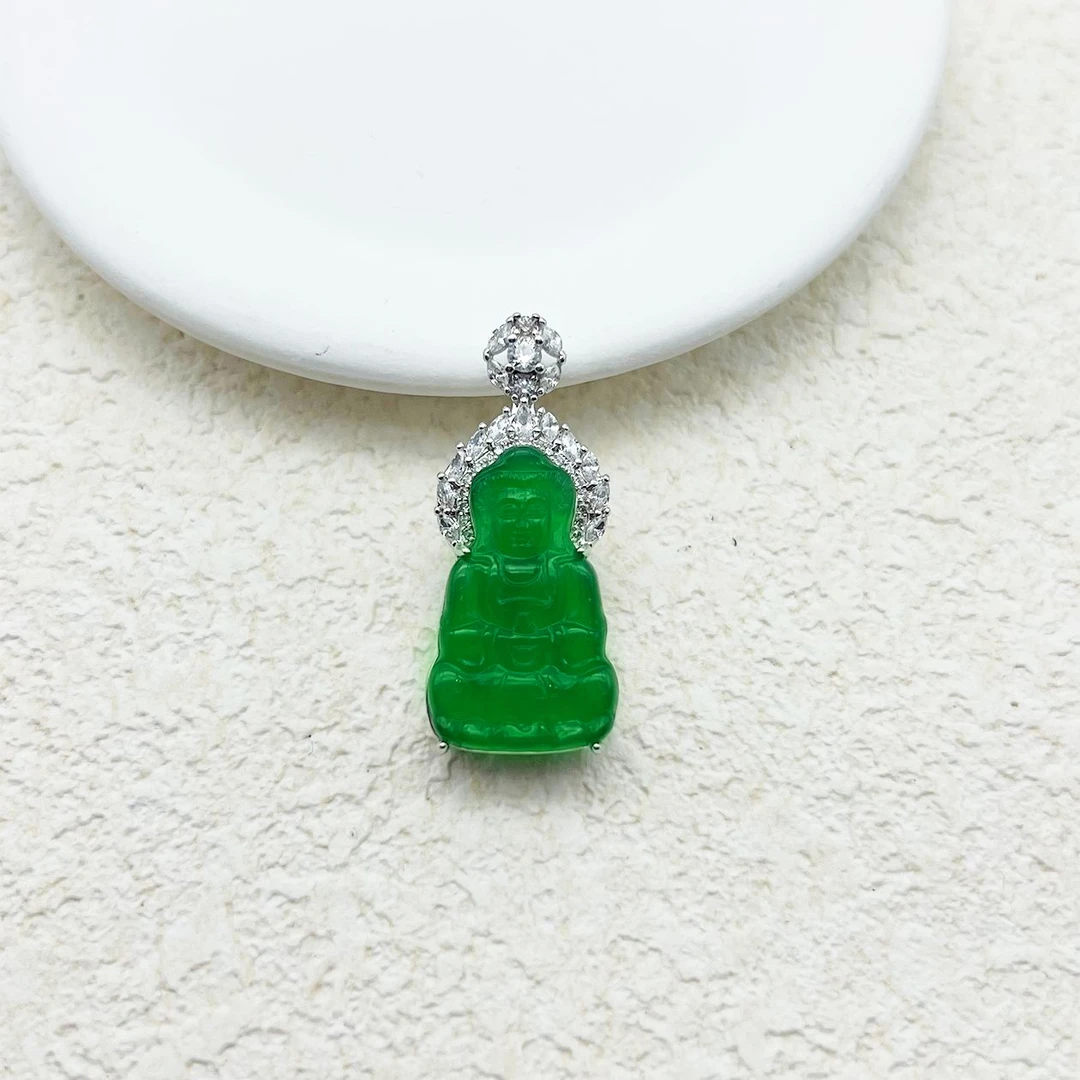 天然翡翠观音吊坠尺寸(25*15*8mm)-ALD1066