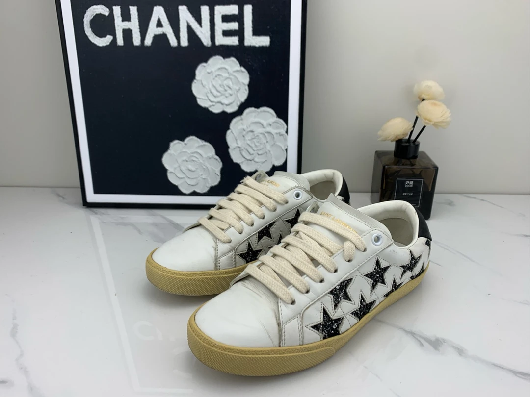 95新 YSL/圣罗兰 YSL星星鞋 37码/jm00233