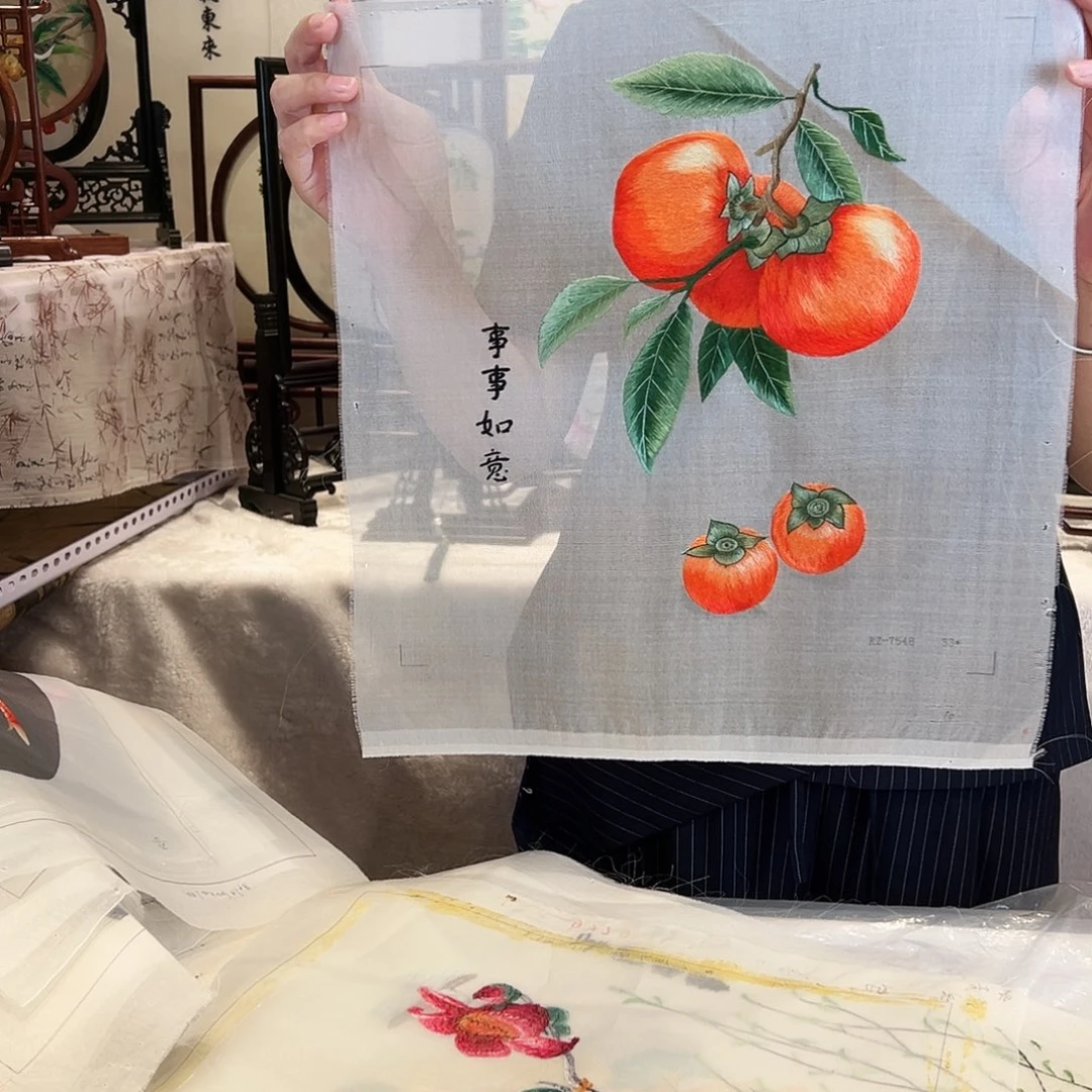 织绣苏绣绣片35-36单面绣