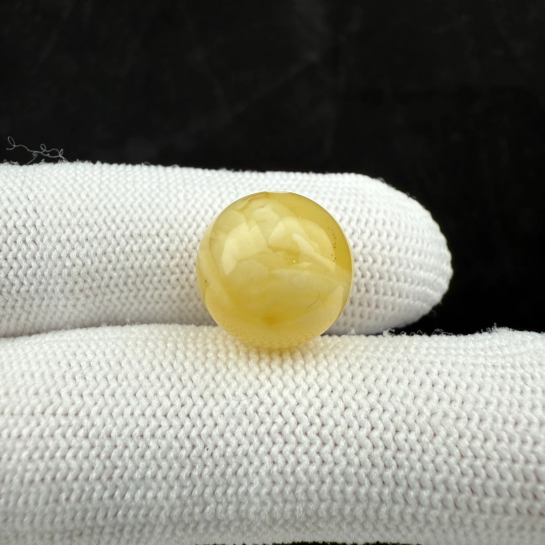 D3580天然蜜蜡 微瑕特价圆珠 13mm支持复检假一罚四