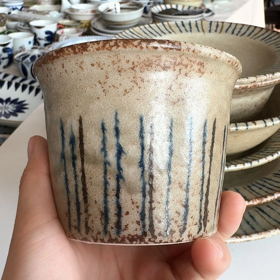 瓷片松叶纹水杯250ml
