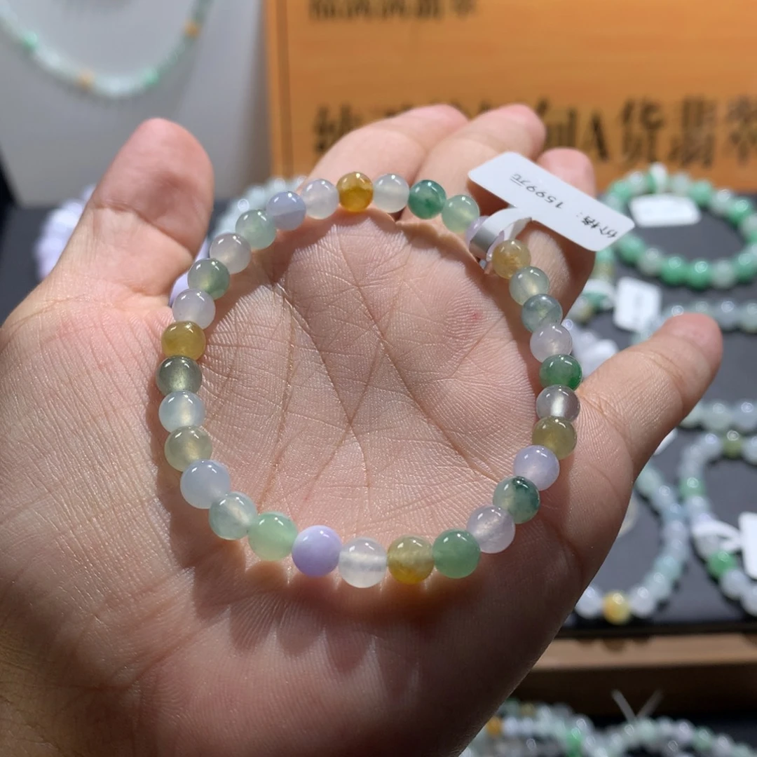 翡翠未镶嵌手链卡5.8