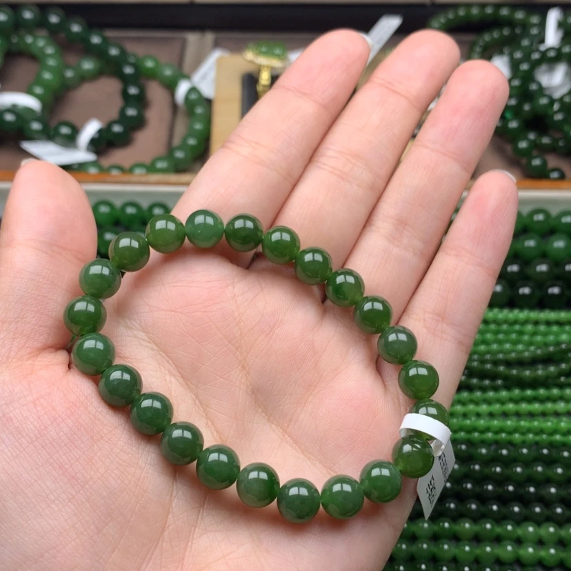 【闪购商品】未镶嵌手串和田玉（碧玉）8m