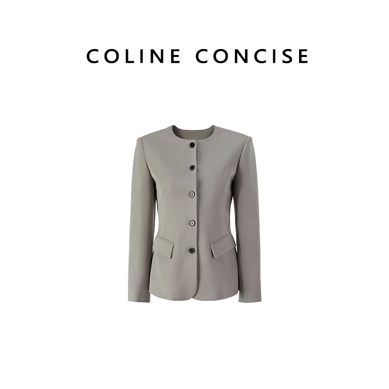 COLINE CONCISE 西装廓形干爽羊毛设计师西装外套25秋冬季22015