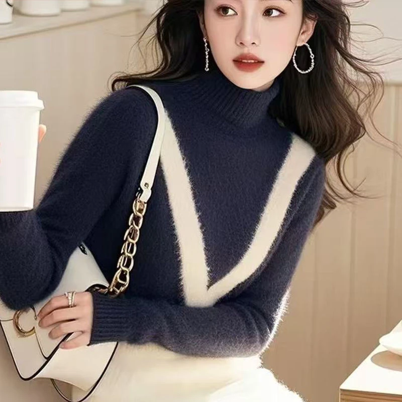 2025新款超好看慵懒高级感红色设计感宽松外穿圣诞毛衣女冬季穿搭