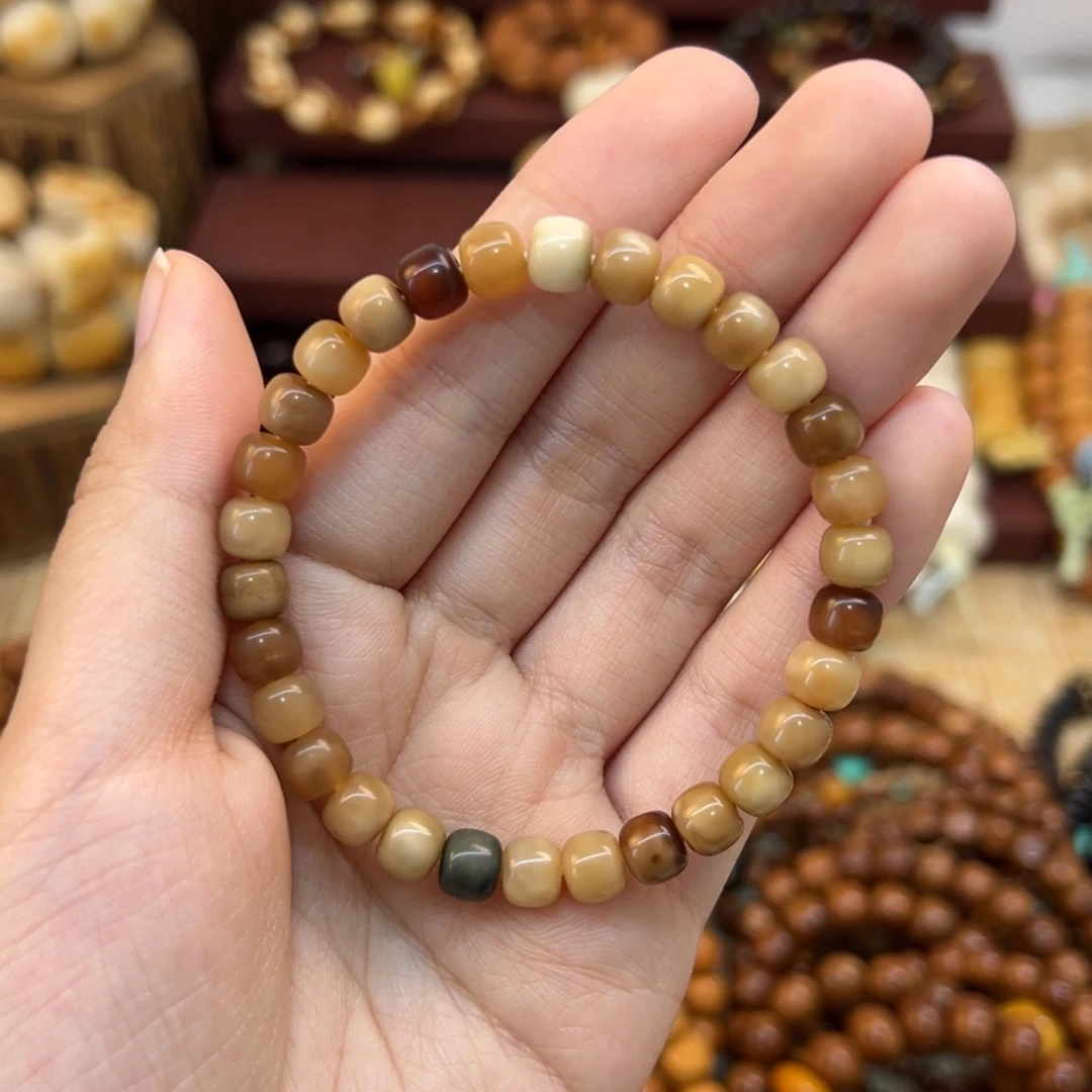 菩提根/象牙果手串玉化龙脊菩提卡7老型