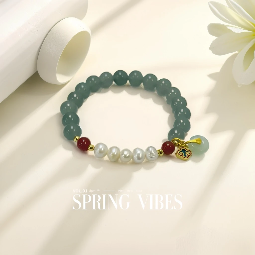 铜合金仿珍珠手链 手链- DSN设计师款复古高级手链（7027）