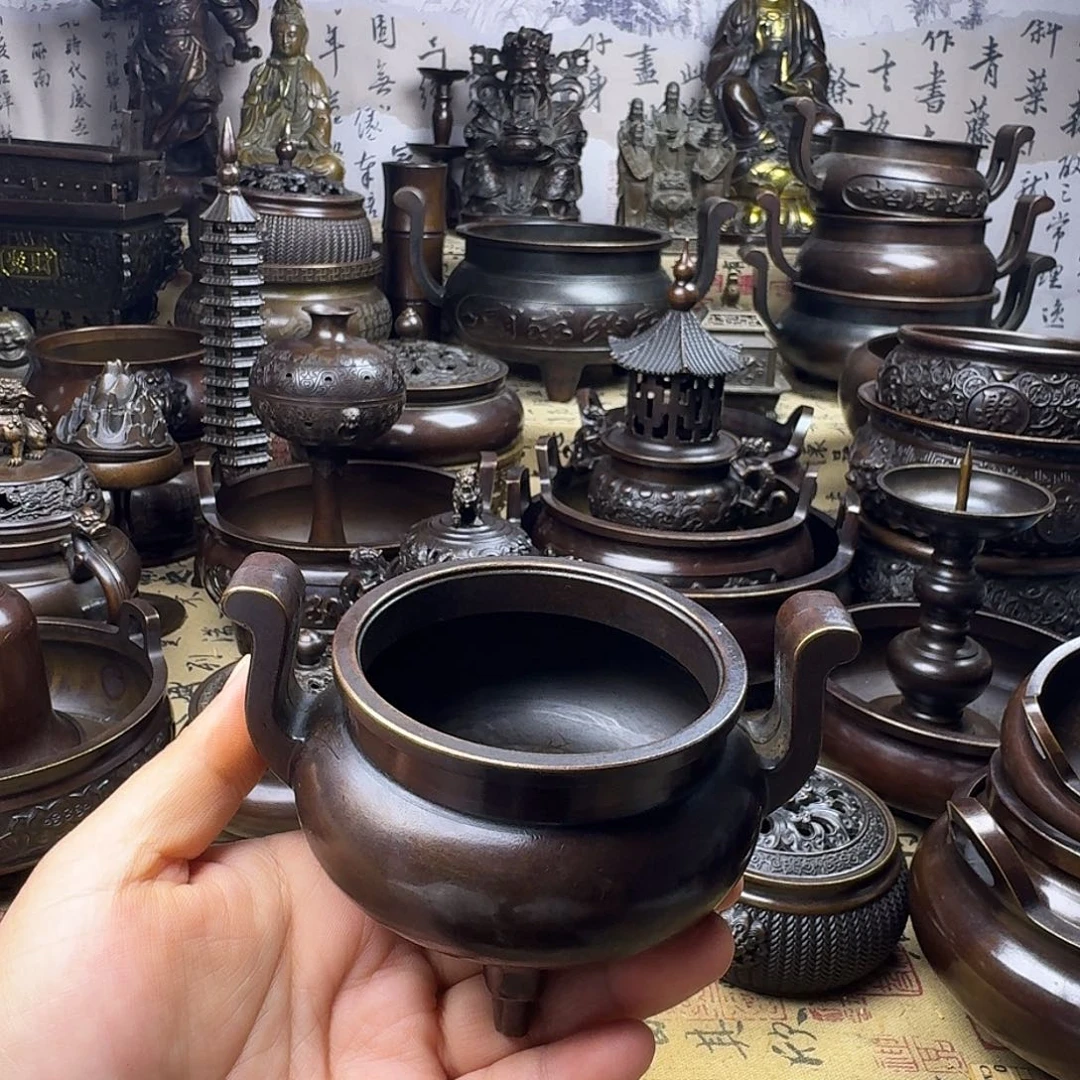 8.5公分官帽炉纯铜