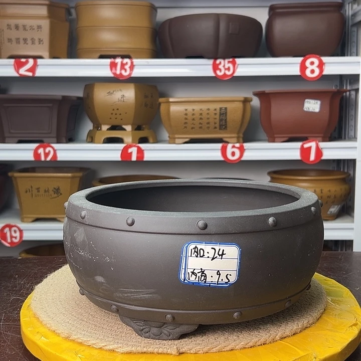 花盆紫砂蛇年大吉