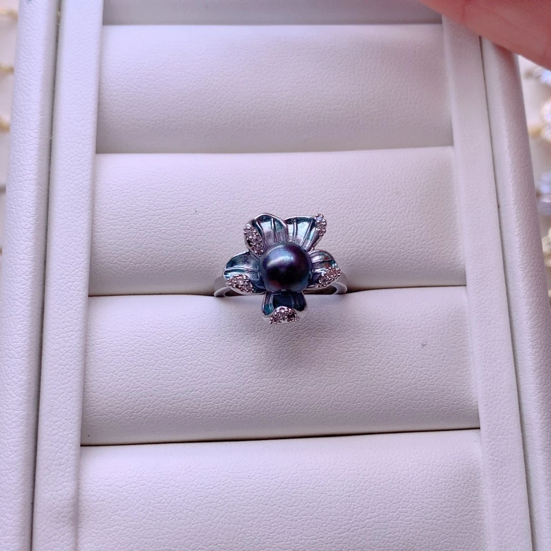 合金淡水珍珠耳饰