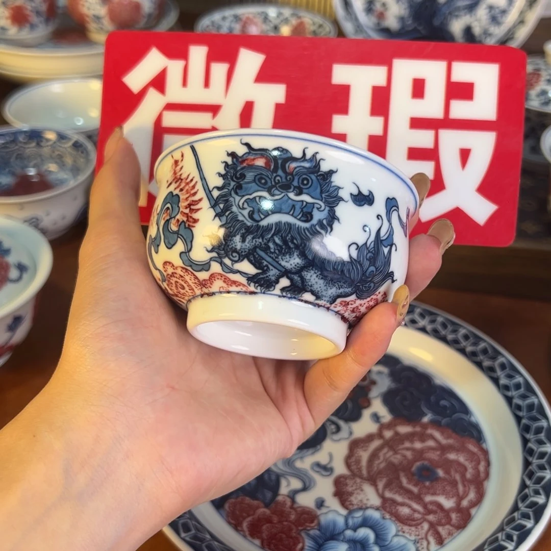 摆件微瑕景德镇陶瓷手工手绘