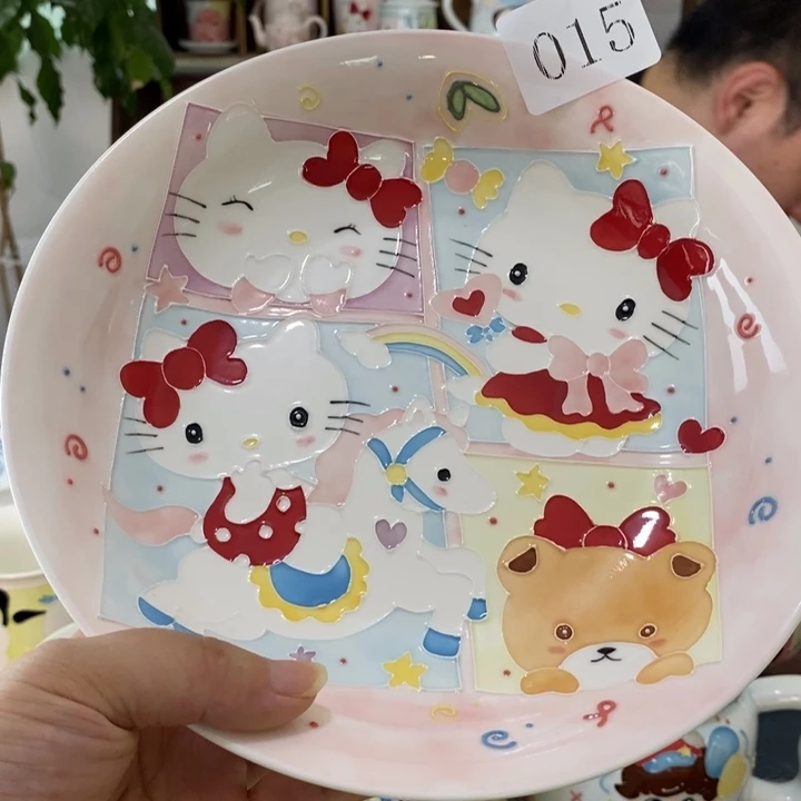 瓷片景德镇釉下彩手绘