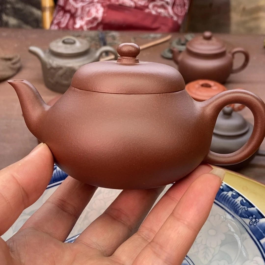 茶壶紫砂五号井底槽清老母亲制作容量160